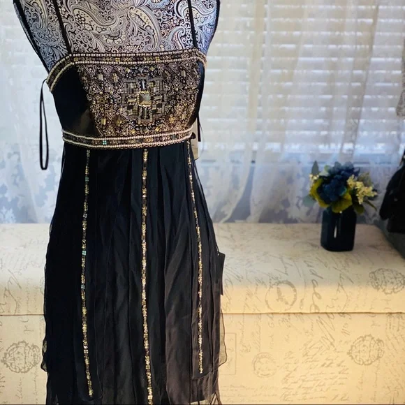Sue Wong Black Beaded Dress - Picture 1 of 6